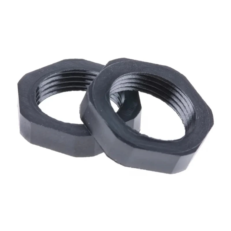 RS PRO Black Nylon Cable Gland Locknut PG13.5 Thread 127-423