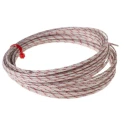 RS PRO KX Series Type K Thermocouple Extension Cable, Screened, 10m Fibreglass Insulation, 350°C Max, Flat Pair 1 x 151-209