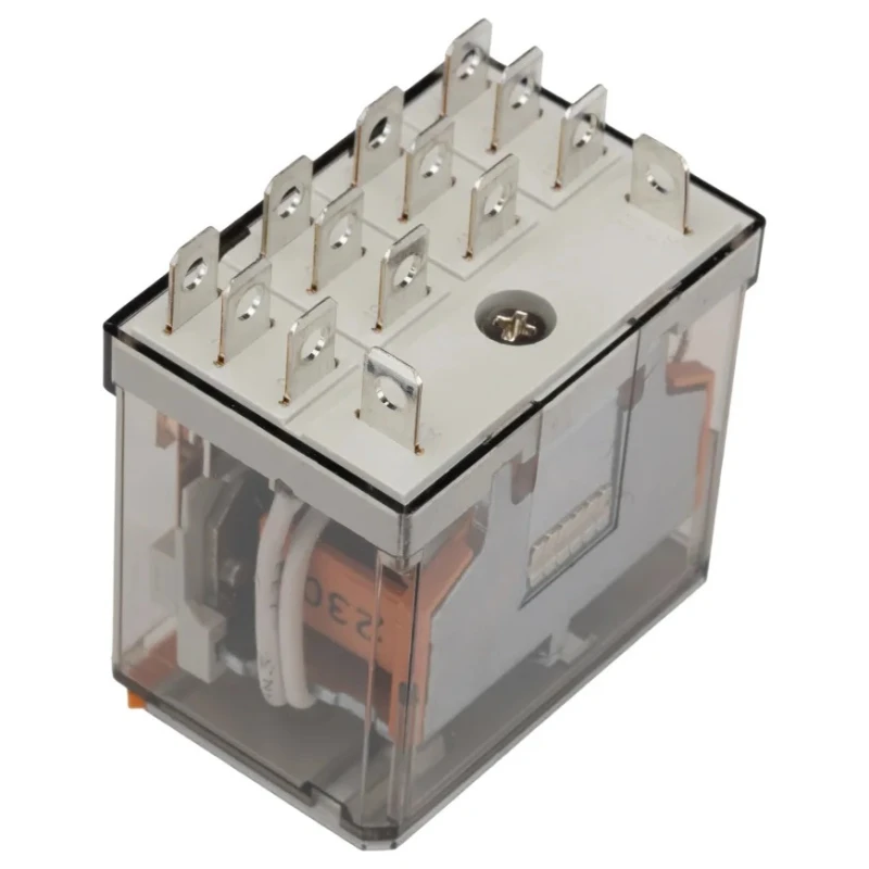 Finder Power Relay 230V AC Coil 12A Switching Current 4PDT Quick Connect Silver Alloy Contacts 56.34.8.230.0040