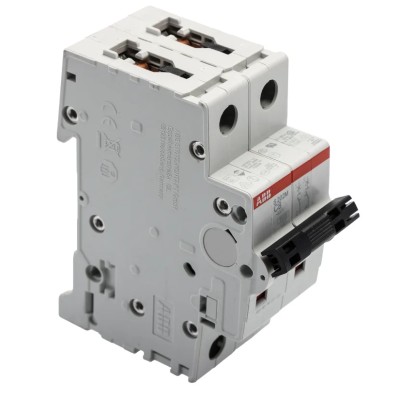 ABB System Pro M Compact S200M Miniature Circuit Breaker 2-Pole, 8A, Type C, 440V AC, 125V DC, 10kA 2CDS272001R0084 S202M-C8