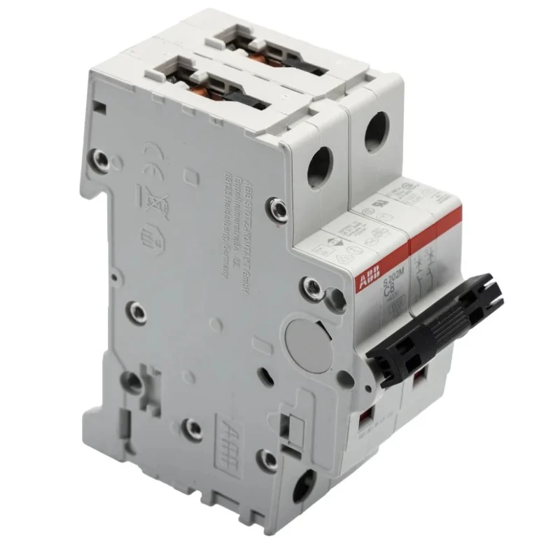 ABB System Pro M Compact S200M Miniature Circuit Breaker 2-Pole, 8A, Type C, 440V AC, 125V DC, 10kA 2CDS272001R0084 S202M-C8