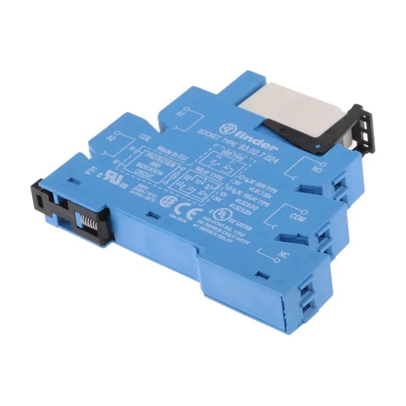 Finder 38 Series Interface Relay DIN Rail 24V DC DPDT 19.5mA 8A 1230Ω 250VAC 38.52.7.024.0050