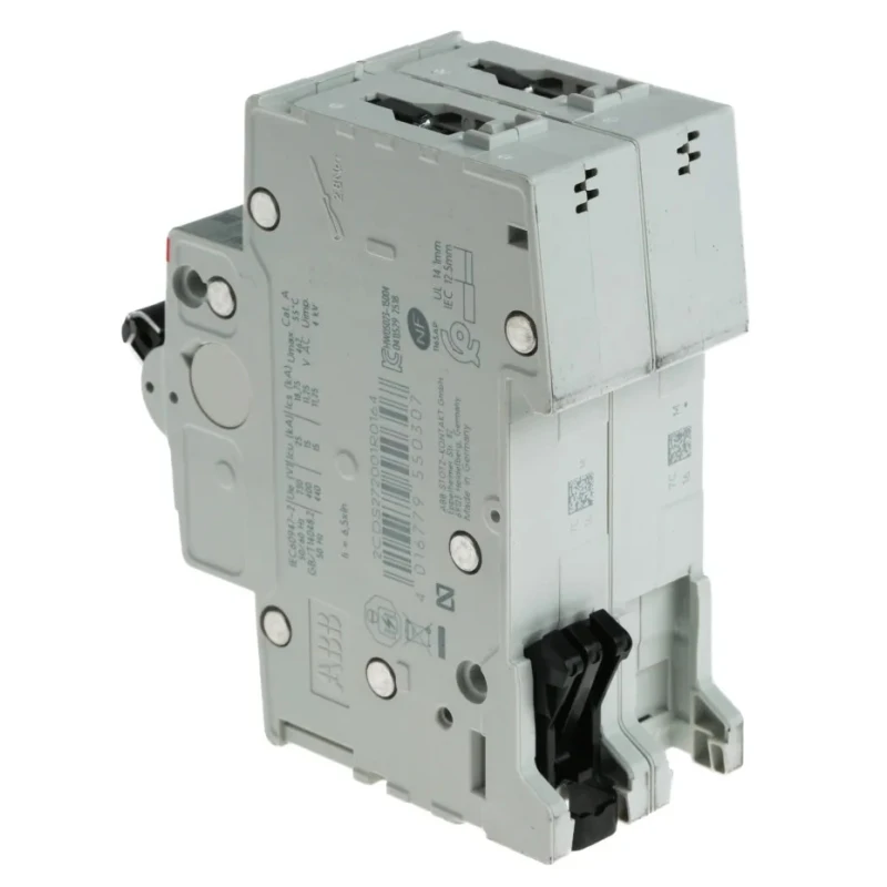 ABB System Pro M Compact S200M Miniature Circuit Breaker 2-Pole 16A Type C 440V AC 125V DC 10 kA 2CDS272001R0164 S202M-C16