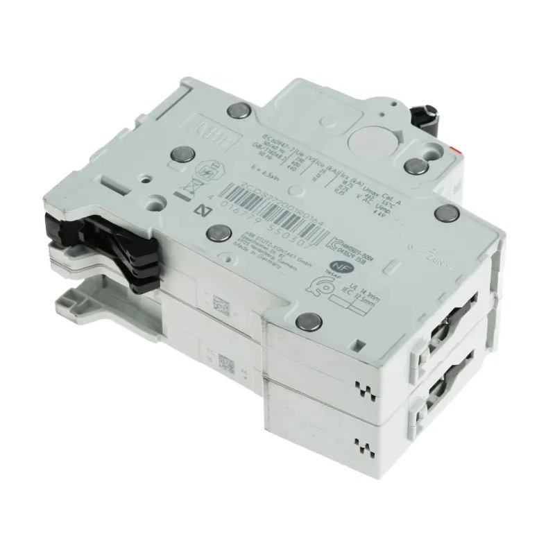 ABB System Pro M Compact S200M Miniature Circuit Breaker 2-Pole 16A Type C 440V AC 125V DC 10 kA 2CDS272001R0164 S202M-C16