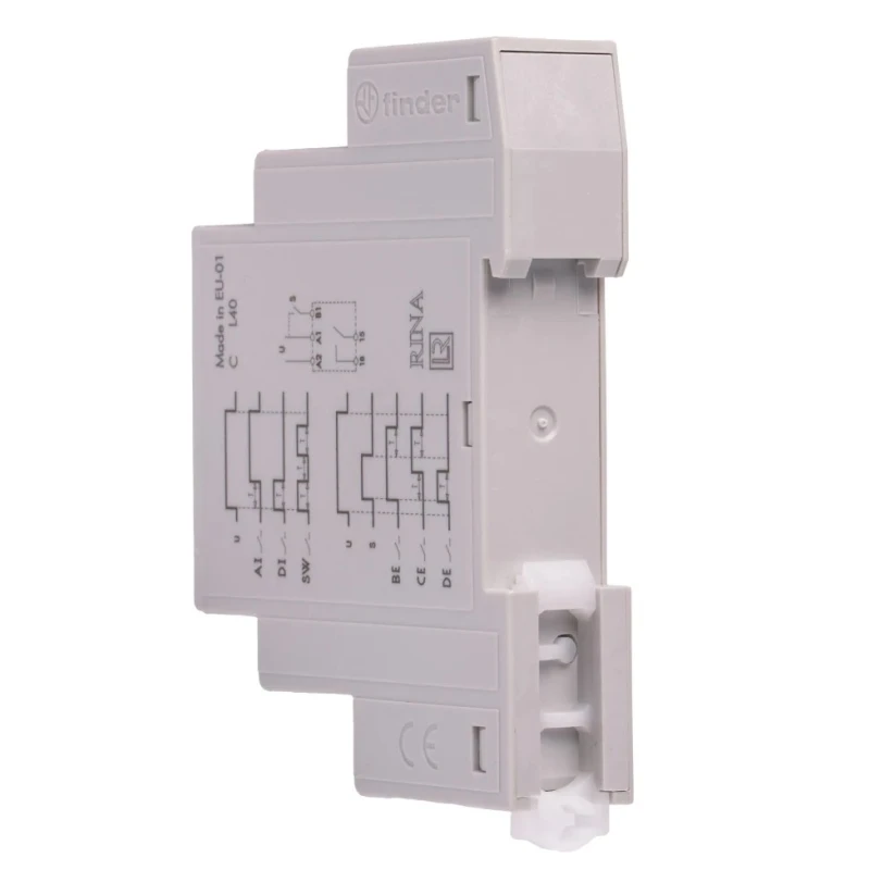 Finder 80 Series DIN Rail Timer Relay 1-Contact SPST, Multifunction, Time Range 0.1s–24h, 24–240V AC/DC 80.71.0.240.0000