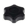 RS PRO Black Thermoplastic Scallop Clamping Knob Female, 60 mm Diameter, 12 mm Thread, Brass Insert, 161-111