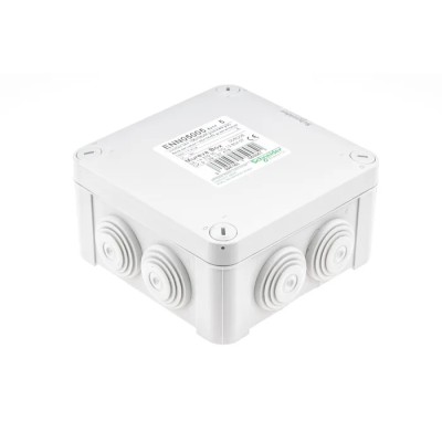 Schneider Electric Mureva Series Polypropylene Junction Box, IP55, 105 × 105 × 55 mm, Grey ENN05005