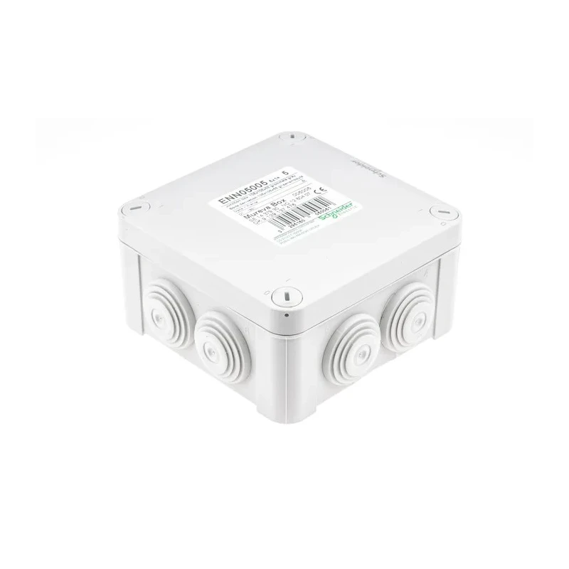 Schneider Electric Mureva Series Polypropylene Junction Box, IP55, 105 × 105 × 55 mm, Grey ENN05005