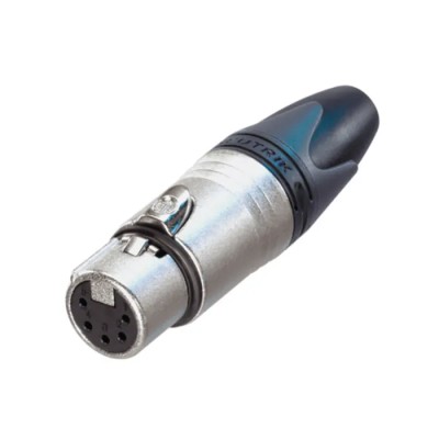 RS PRO Cable XLR Connector Straight 50V AC Female 5 Way Silver over Nickel Plating NC5FXX