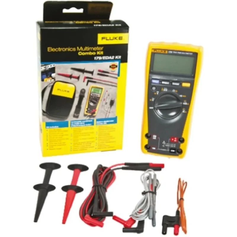 Fluke Digital Multimeter Kit True-RMS, 10A, 6000-Count Display FLUKE 179/EDA2
