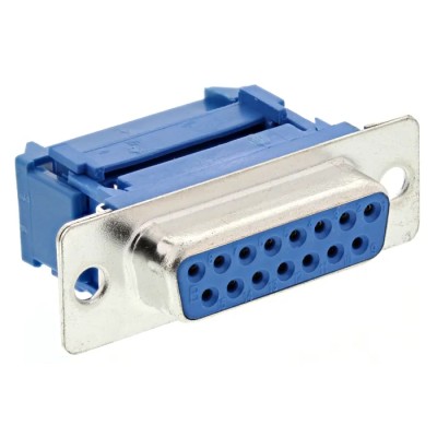 RS PRO 15 Way Straight Cable D-Sub Connector Female, 1.27 mm Pitch, 1A, Metal Shell, IDC, 250V 138-017