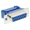 RS PRO 15 Way Straight Cable D-Sub Connector Female, 1.27 mm Pitch, 1A, Metal Shell, IDC, 250V 138-017