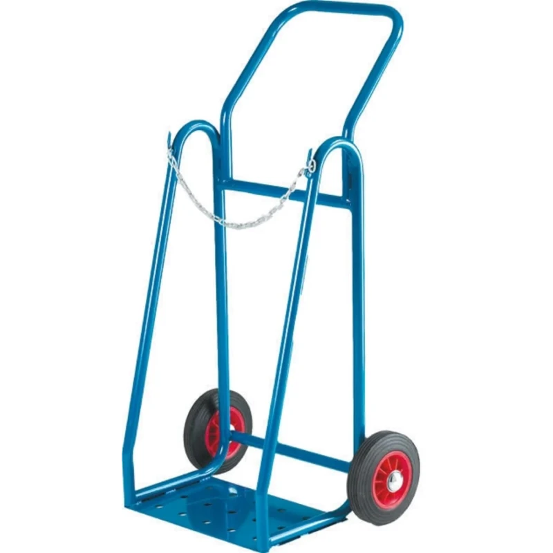 RS PRO Medium Duty Tubular Steel Cylinder Truck, Tubular Steel Frame, 150 kg Load, 200 mm Wheels, 520 mm Plate Depth, 134-213
