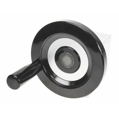 Elesa Revolving Handle Hand Wheel Duroplast, Steel Hub, 125 mm Diameter, Black 73720