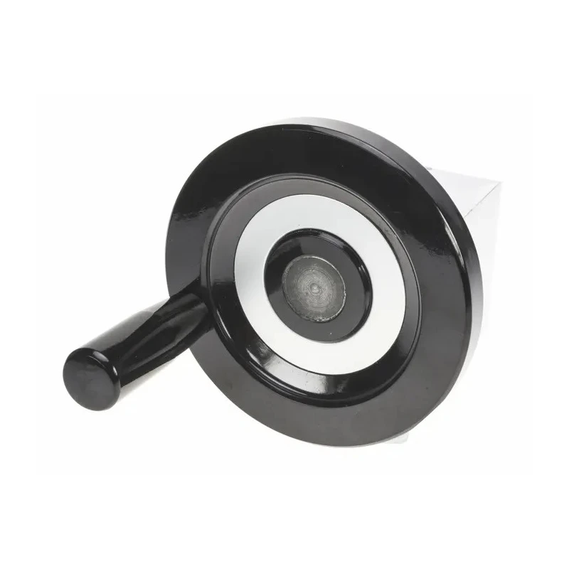 Elesa Revolving Handle Hand Wheel Duroplast, Steel Hub, 125 mm Diameter, Black 73720