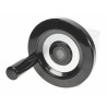Elesa Revolving Handle Hand Wheel Duroplast, Steel Hub, 125 mm Diameter, Black 73720