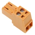 Weidmüller BL Series Pluggable Terminal Block, 2-Contact, 3.5 mm Pitch, 1 Row, 300V, Female, Orange, 1597360000