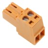 Weidmüller BL Series Pluggable Terminal Block, 2-Contact, 3.5 mm Pitch, 1 Row, 300V, Female, Orange, 1597360000