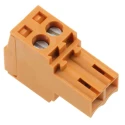 Weidmüller BL Series Pluggable Terminal Block, 2-Contact, 3.5 mm Pitch, 1 Row, 300V, Female, Orange, 1597360000