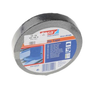 Tesa Adhesive Anti-Slip Tape Black, 15m x 25mm x 0.81mm, Self-Adhesive, Robust, 60950-00000-02