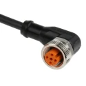 ifm electronic Female 4-Way M12 Sensor Actuator Cable, Polyurethane Jacket, 5 m, 36V DC, EVC008