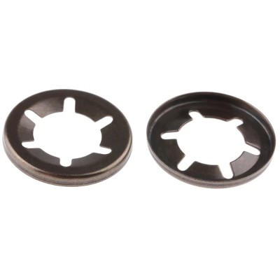 RS PRO Enamelled Stainless Steel Open Push-On Fastener for 10 mm Shaft 18.4 mm OD C67S 172-391