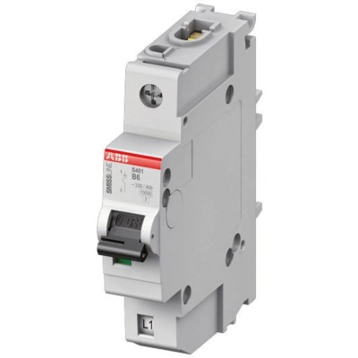 ABB SMISSLINE TP S400M Miniature Circuit Breaker, 1-Pole, 2A, Type C, 400V AC, 60V DC, 10kA, DIN 2CCS571001R0024 S401M-C2