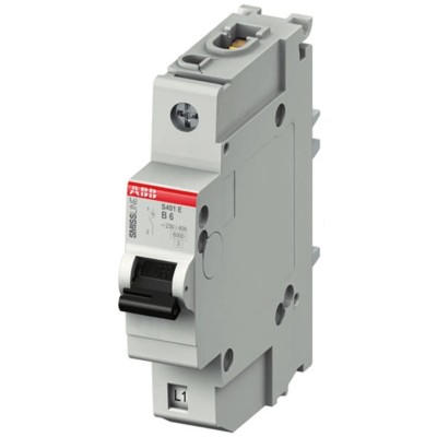 ABB SMISSLINE TP S400E Miniature Circuit Breaker 1-Pole, 8A, Type B, 400V AC, 6kA, DIN Rail 2CCS551001R0085 - S401EB8