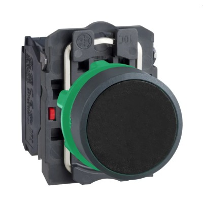 Schneider Electric Harmony XB5 Series Panel Mount Push Button Switch Black LED SPDT Slow Break 22 mm Cutout IP66 XB5AA25