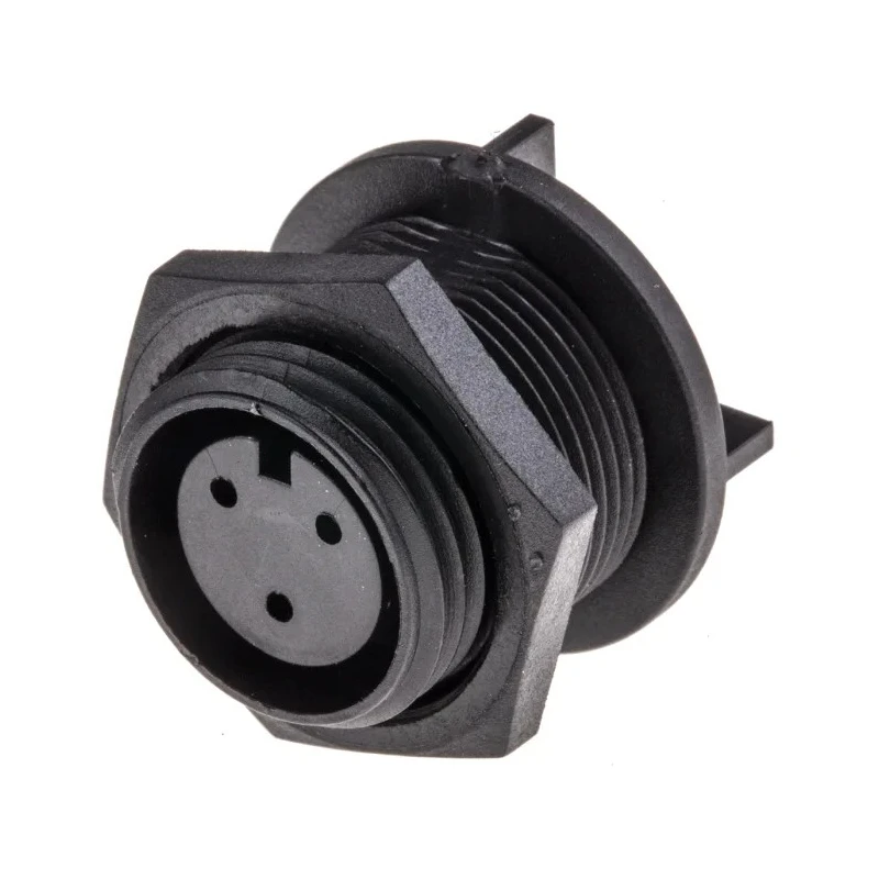 Bulgin Miniature Circular Connector, Socket, Rear Mount, 3 Contacts, Female, IP68, Buccaneer 400 Series, 250V, 8A PX0413/03S