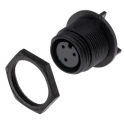 Bulgin Miniature Circular Connector, Socket, Rear Mount, 3 Contacts, Female, IP68, Buccaneer 400 Series, 250V, 8A PX0413/03S