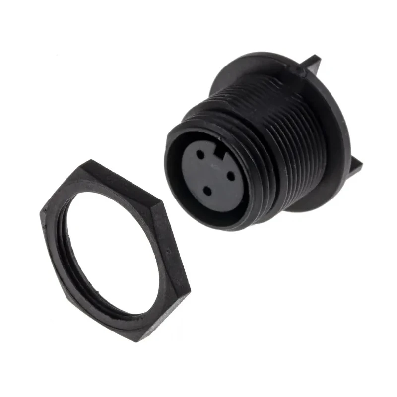 Bulgin Miniature Circular Connector, Socket, Rear Mount, 3 Contacts, Female, IP68, Buccaneer 400 Series, 250V, 8A PX0413/03S