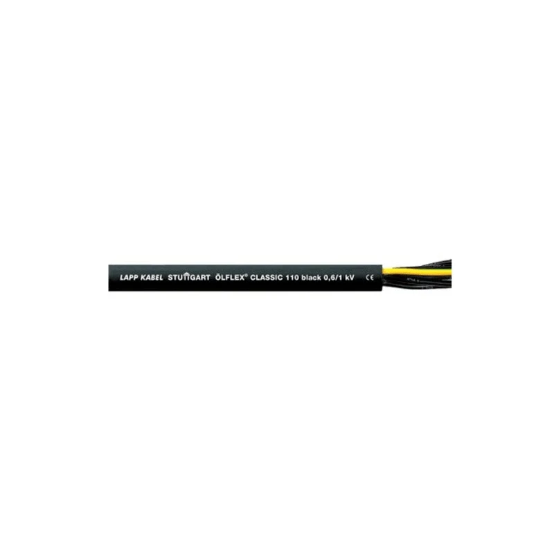 Lapp ÖLFLEX CLASSIC 110 YY Control Cable 3 Cores 18 AWG Unscreened Black PVC Sheath 50m 1120233