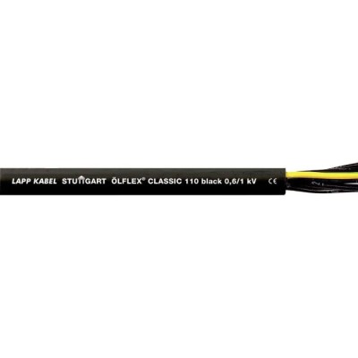 Lapp ÖLFLEX CLASSIC 110 YY Control Cable, 4 Cores, Unscreened, 18 AWG, 50m, PVC Sheath, Black 1120235