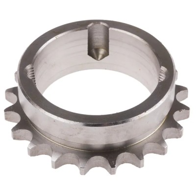 RS PRO 20 Tooth Steel Taper Bush Sprocket 08 B-1, Pitch Diameter 81.19mm, Width 25mm 184-167