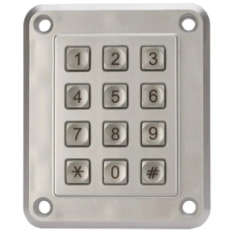 EOZ IP67 12-Key Zamak 5 Anti-Vandal Keypad 