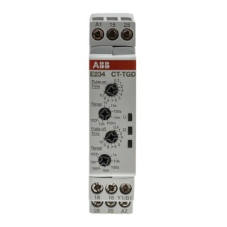 ABB DIN Rail Timer Relay, 2-Contact, 48 V DC, 24/240 V AC, DPDT, 0.05 s to 100 h, 1 Function 1SVR500160R0100 - CT-TGD.22