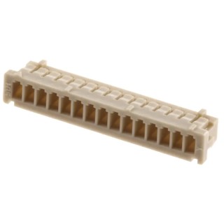 Hirose Male Connector Housing, 1.25 mm Pitch, 15 Way, 1 Row, Cable Mount, Polyamide DF13