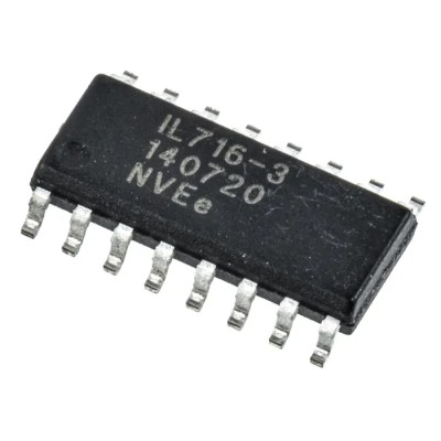 NVE 4-Channel High-Speed Digital Isolator 110 Mbps, 2.5 kVrms, 3V–5.5V, 16-Pin, Surface Mount IL716-3E