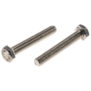 RS PRO Stainless Steel Hex Bolt M6 x 40 mm A4 Type 316 Fully Threaded DIN 933 190-210