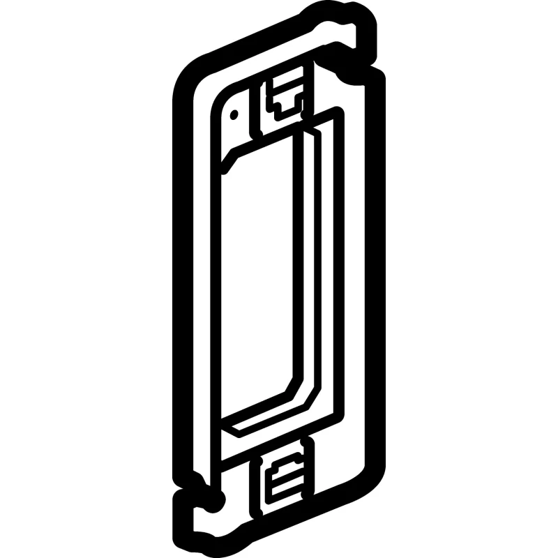 Legrand Black 1 Gang Frame, Polyamide & Galfan Steel, 70.9 x 33.4 x 7.2 mm, Céliane Range 0 802 50