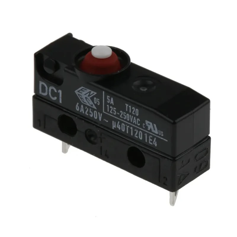 ZF Button Micro Switch, Solder Terminal, 6A, 250V AC, SPST, IP6K7 DC1B-A1AA