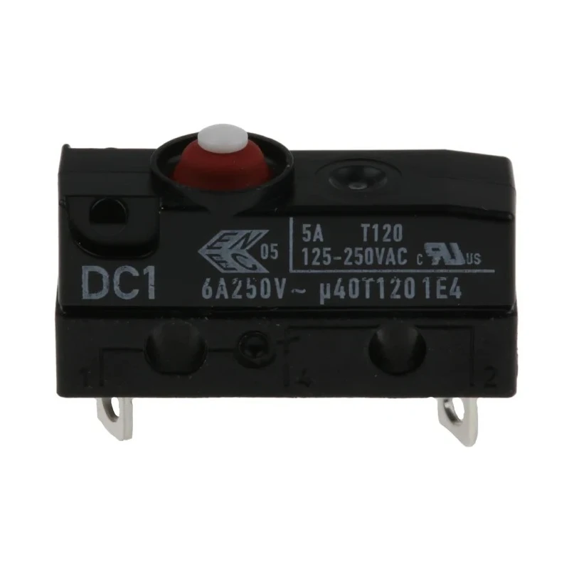 ZF Button Micro Switch, Solder Terminal, 6A, 250V AC, SPST, IP6K7 DC1B-A1AA