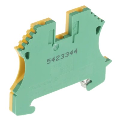 Weidmüller 2-Way WPE 2.5 Earth Terminal Block 25mm², 800V, Screw Termination, Wemid Housing, ATEX 1010000000