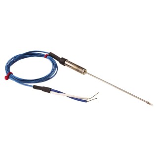 RS PRO Type T Hypodermic Thermocouple 100 mm Length, 1.6 mm Diameter, -75°C to 250°C, 316 Stainless Steel, 1.5 m 151-271
