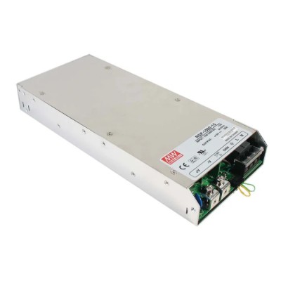 MEAN WELL RSP-1000-27 Switching Power Supply, 27V DC, 999W, 37A, Chassis Mount, Universal Input, Dual Fans