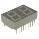 Broadcom 2-Digit 7 Segment LED Display, Red, Cathode, 14.2mm Character Height, Through Hole HDSP-5523-GH000