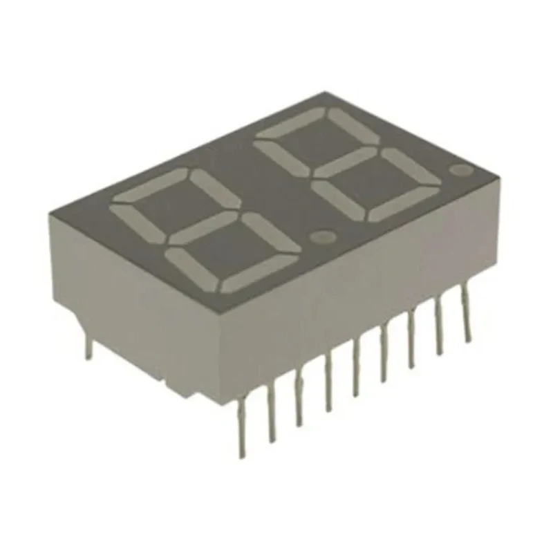 Broadcom 2-Digit 7 Segment LED Display, Red, Cathode, 14.2mm Character Height, Through Hole HDSP-5523-GH000