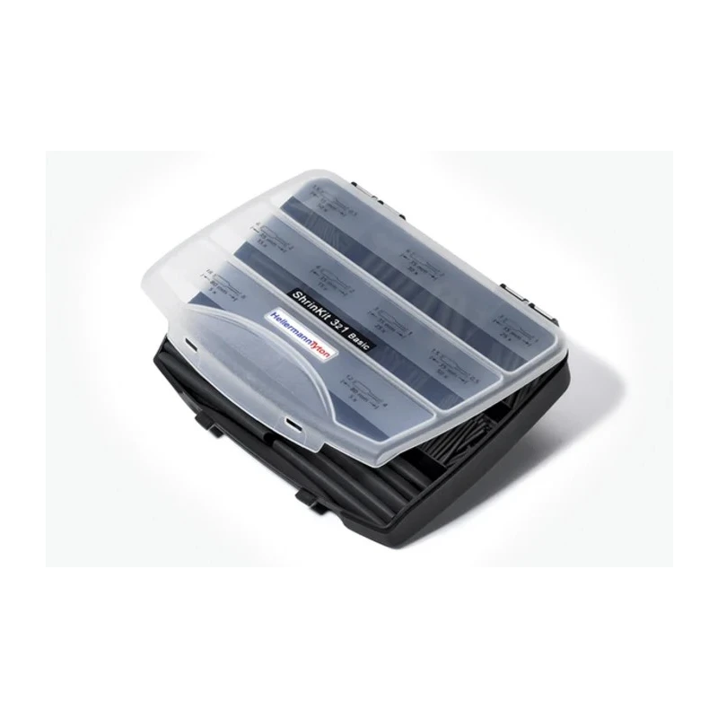 HellermannTyton ShrinKit 321 Basic Heat Shrink Tubing Kit, Black, 18 mm Sleeve 380-03001 SHRINKIT 321 BASIC-PO-X-BK