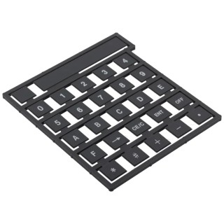 Storm Keypad Legend Sheet, 26 Keys + Space Bar for 900 Series, 700 Series ABS Mid-Grey White Print 70F00102